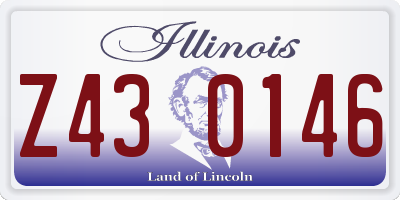 IL license plate Z430146