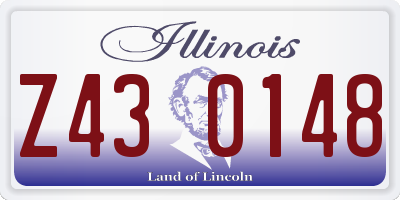 IL license plate Z430148