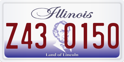 IL license plate Z430150