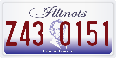 IL license plate Z430151