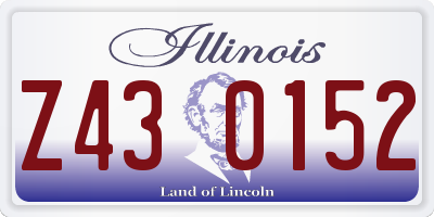 IL license plate Z430152