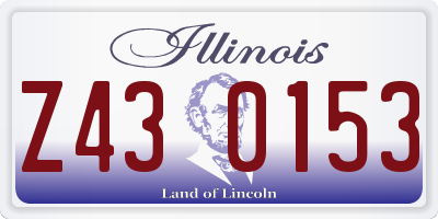 IL license plate Z430153
