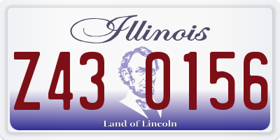 IL license plate Z430156