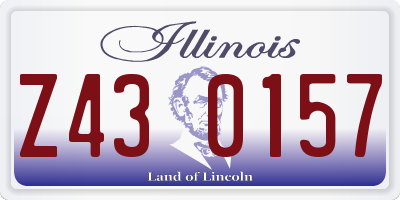 IL license plate Z430157