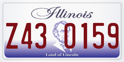 IL license plate Z430159