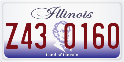 IL license plate Z430160