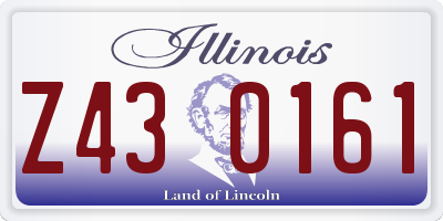 IL license plate Z430161