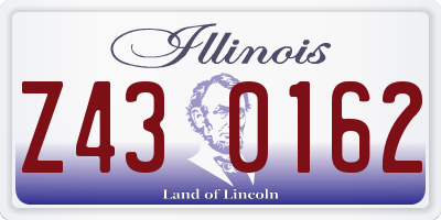 IL license plate Z430162