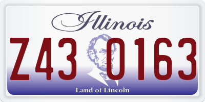 IL license plate Z430163