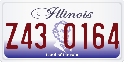 IL license plate Z430164