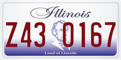 IL license plate Z430167