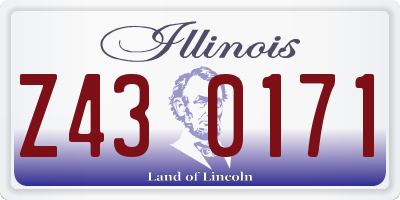 IL license plate Z430171