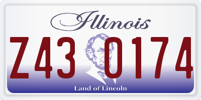 IL license plate Z430174