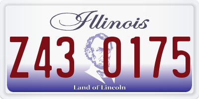 IL license plate Z430175