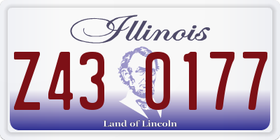 IL license plate Z430177