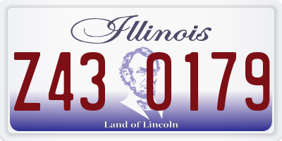 IL license plate Z430179
