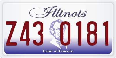 IL license plate Z430181