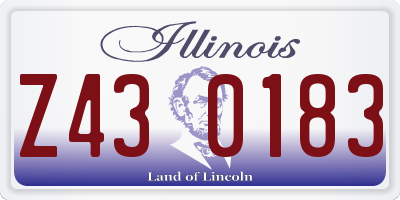 IL license plate Z430183
