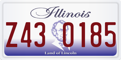 IL license plate Z430185