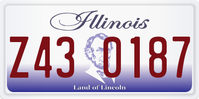 IL license plate Z430187
