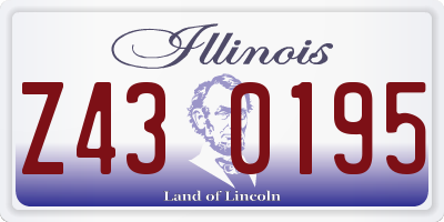 IL license plate Z430195