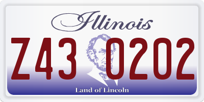 IL license plate Z430202