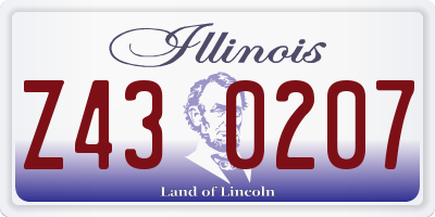 IL license plate Z430207