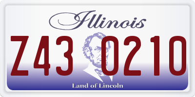 IL license plate Z430210