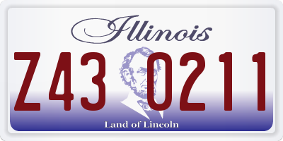 IL license plate Z430211