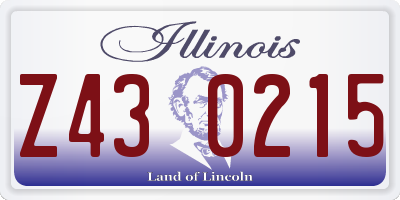 IL license plate Z430215