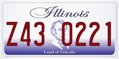IL license plate Z430221
