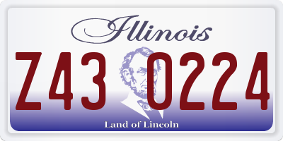 IL license plate Z430224
