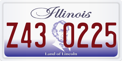 IL license plate Z430225