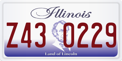IL license plate Z430229