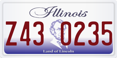 IL license plate Z430235