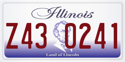 IL license plate Z430241