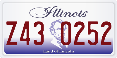 IL license plate Z430252