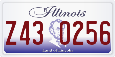 IL license plate Z430256