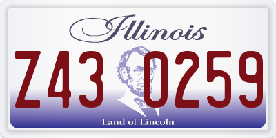 IL license plate Z430259