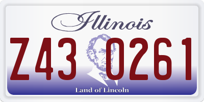 IL license plate Z430261