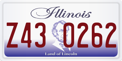 IL license plate Z430262