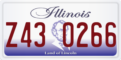 IL license plate Z430266