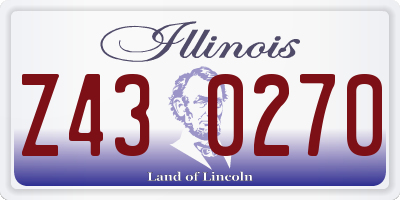 IL license plate Z430270