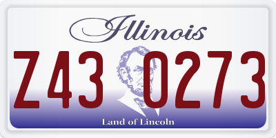 IL license plate Z430273
