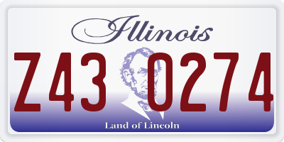 IL license plate Z430274