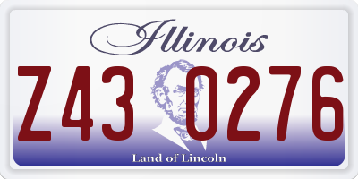 IL license plate Z430276