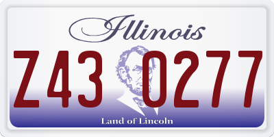 IL license plate Z430277