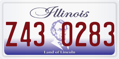 IL license plate Z430283