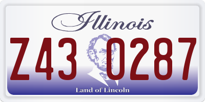 IL license plate Z430287