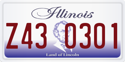 IL license plate Z430301